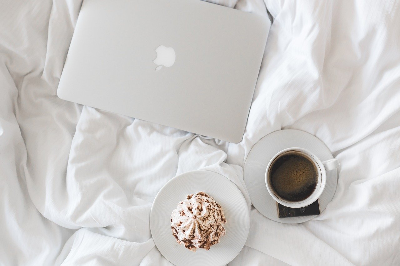 coffee, cup, macbook